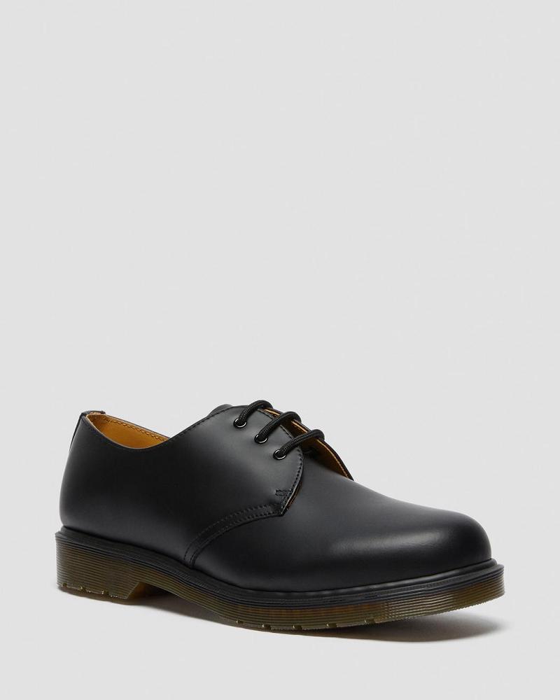 Dr Martens 1461 Plain Welt Smooth Læder Oxford Sko Herre Sort | DK 601PJJ